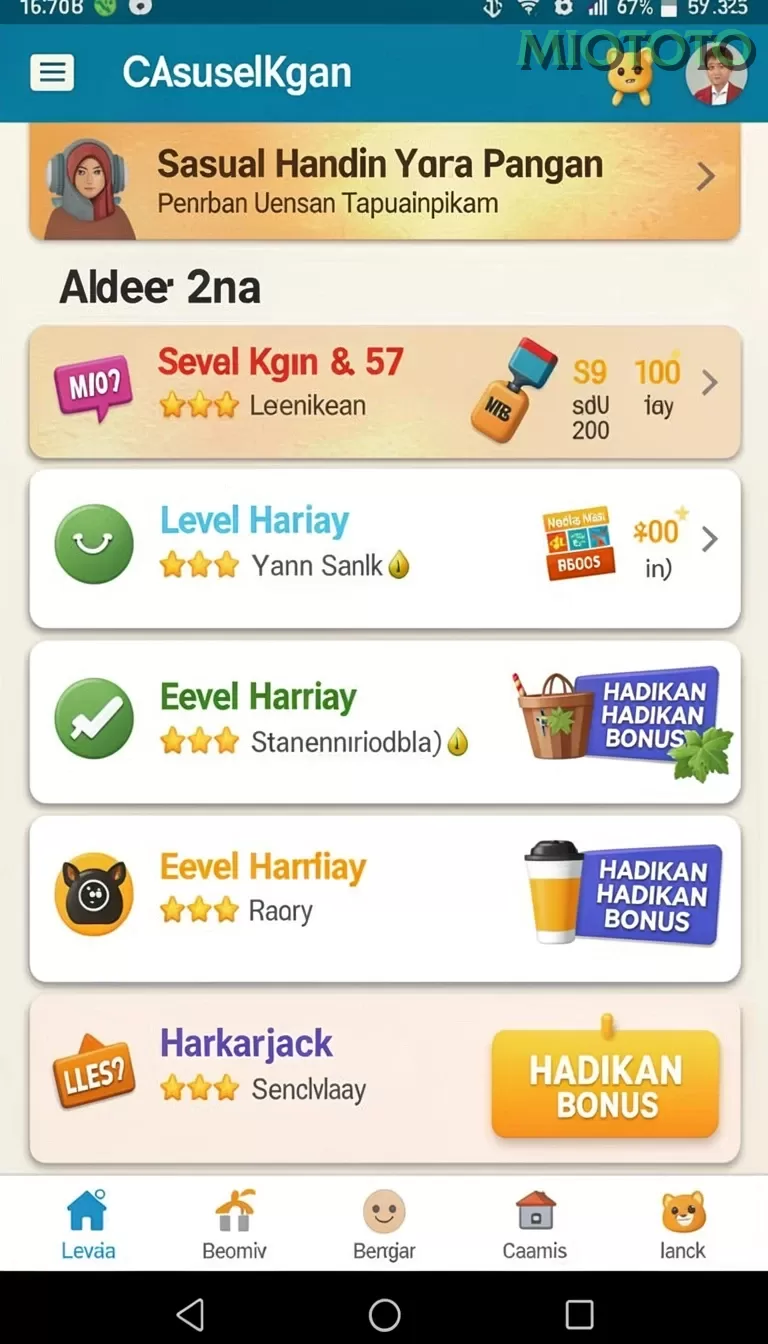 Cuplikan layar JKTWIN — menu navigasi